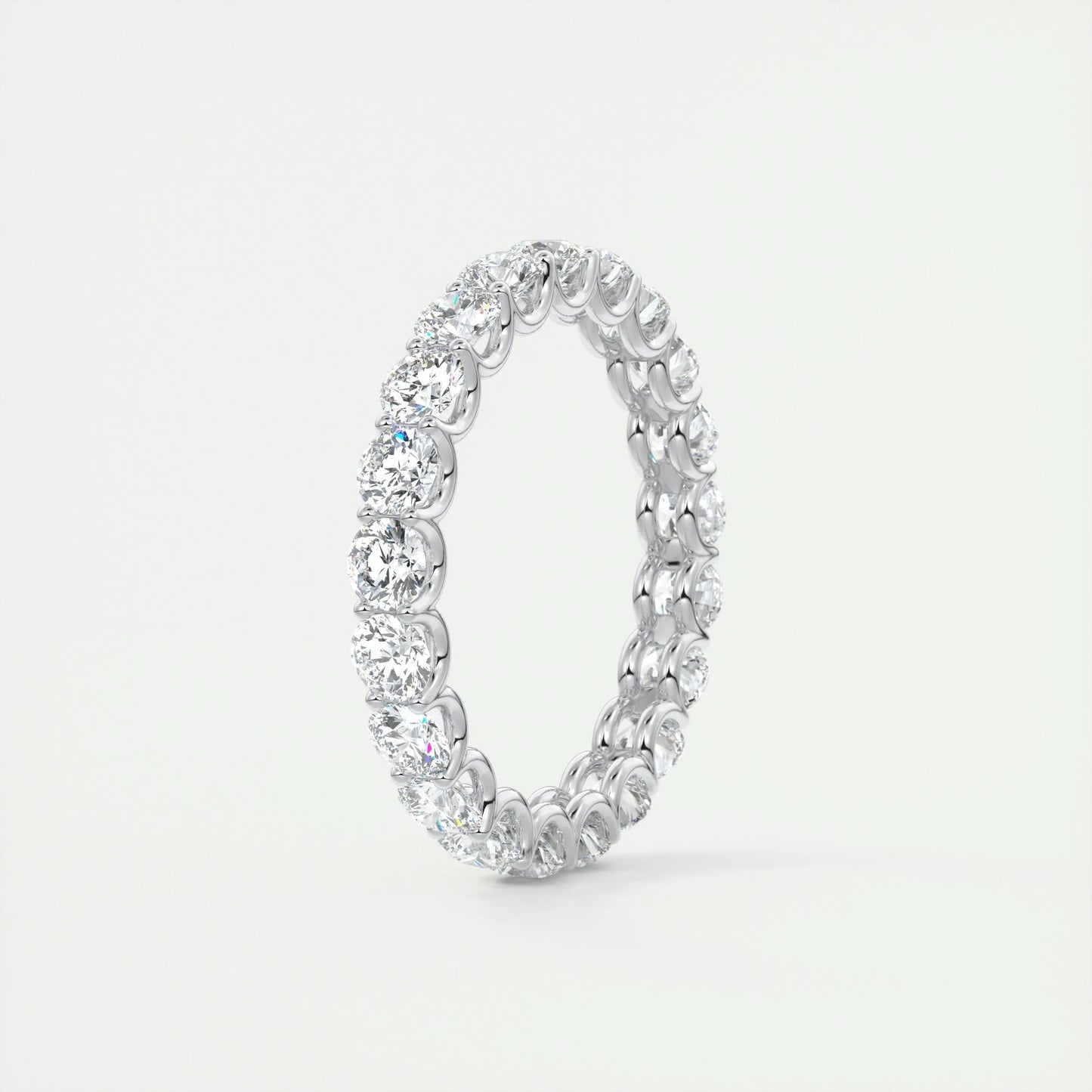 2.1 CT Round Full Eternity CVD EF/VVS Diamond Wedding Band 4