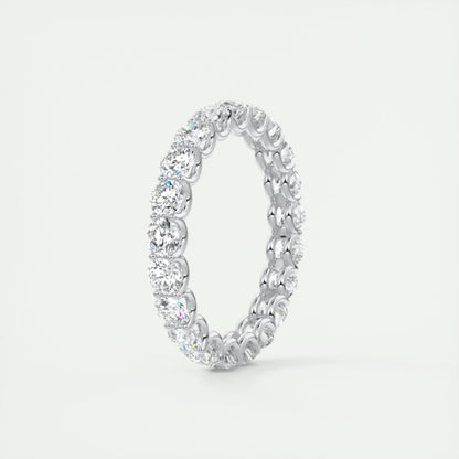 2.1 CT Round Full Eternity CVD EF/VVS Diamond Wedding Band 4