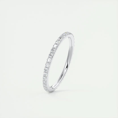 0.37 Round Cut Full Eternity Moissanite Bridal Wedding Band 3