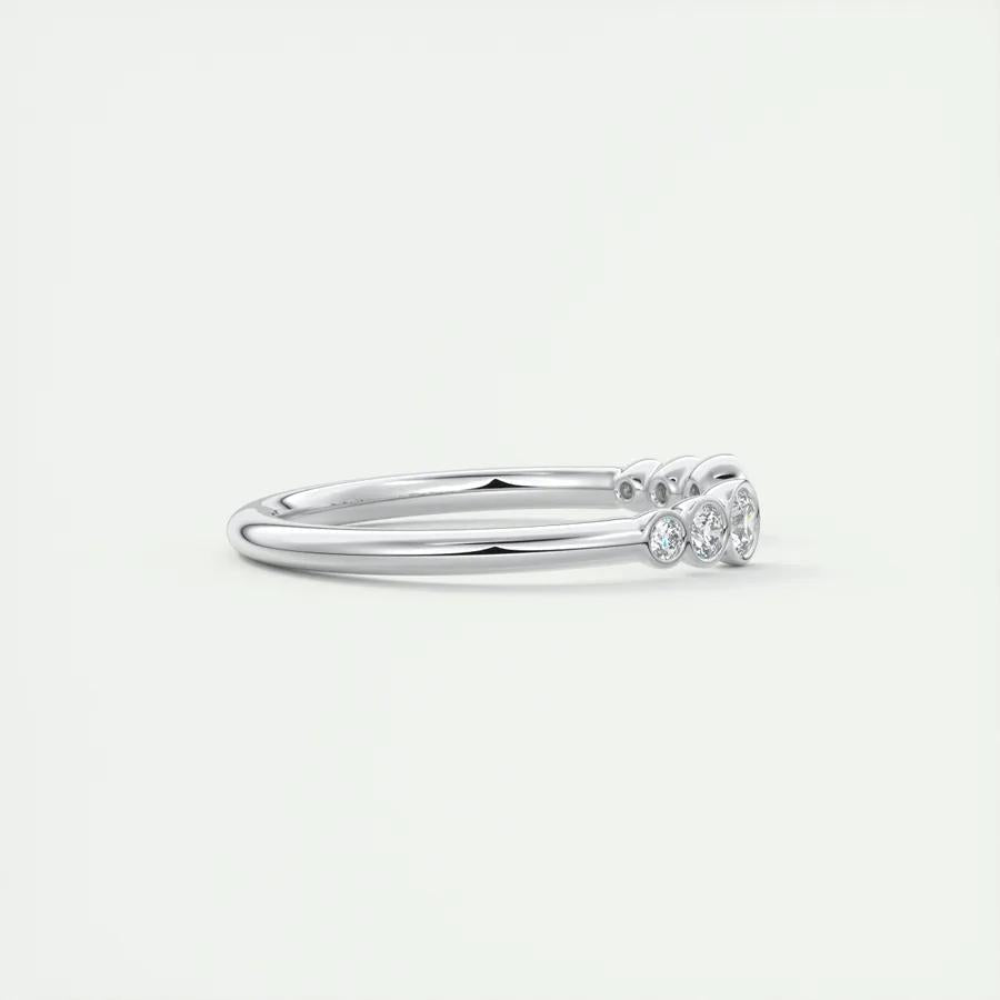 0.22 CT Round Open CVD EF/VVS Diamond Wedding Band 2