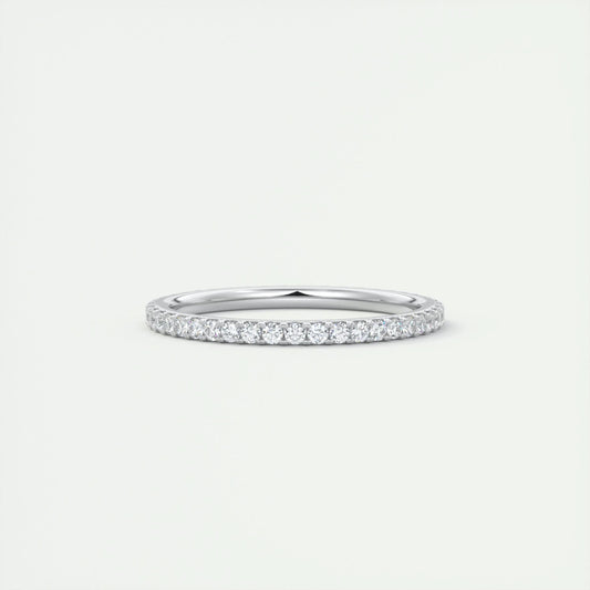 0.36 Round Cut Full Eternity Moissanite Bridal Wedding Band 1