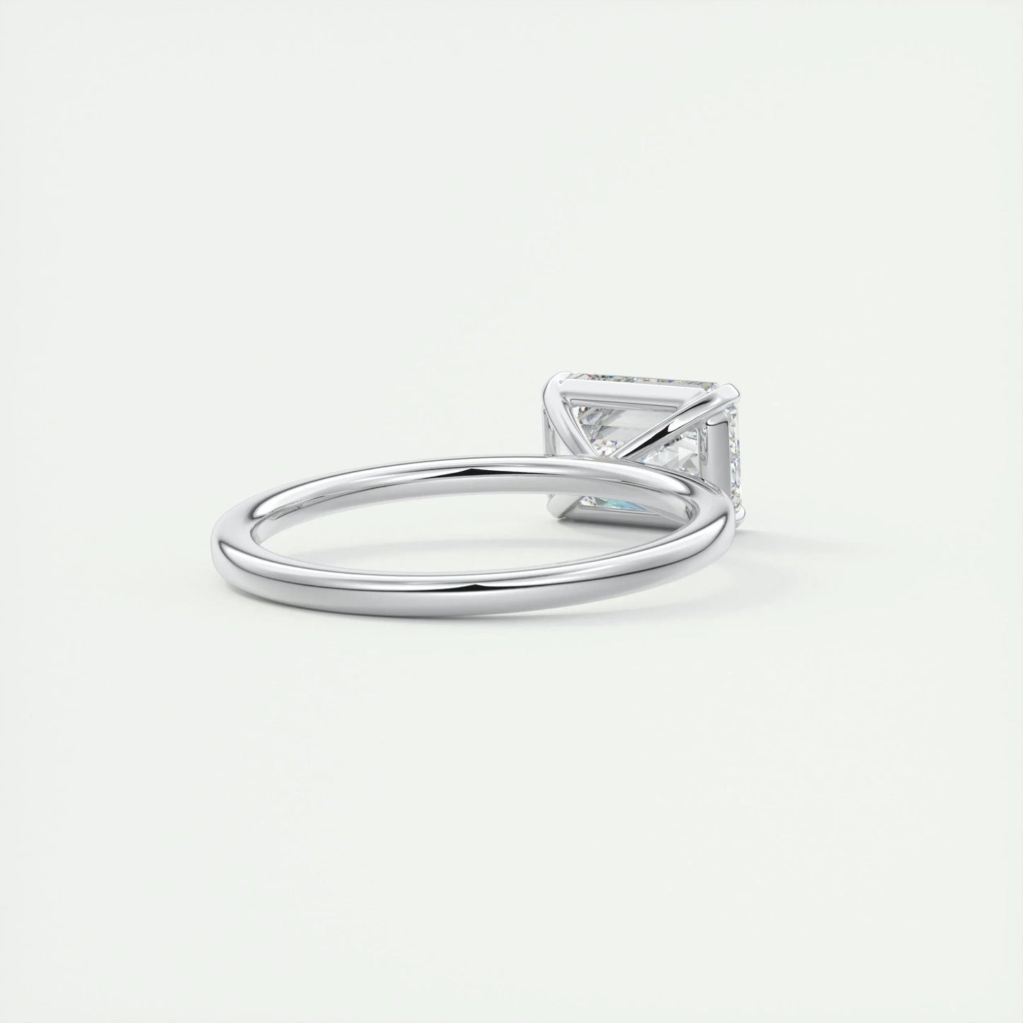 1.91 CT Emerald Cut Solitaire Moissanite Engagement Ring 4