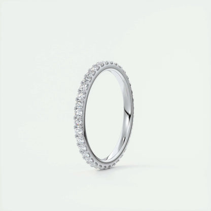 0.74 CT Round Full Eternity CVD EF/VVS Diamond Wedding Band 4