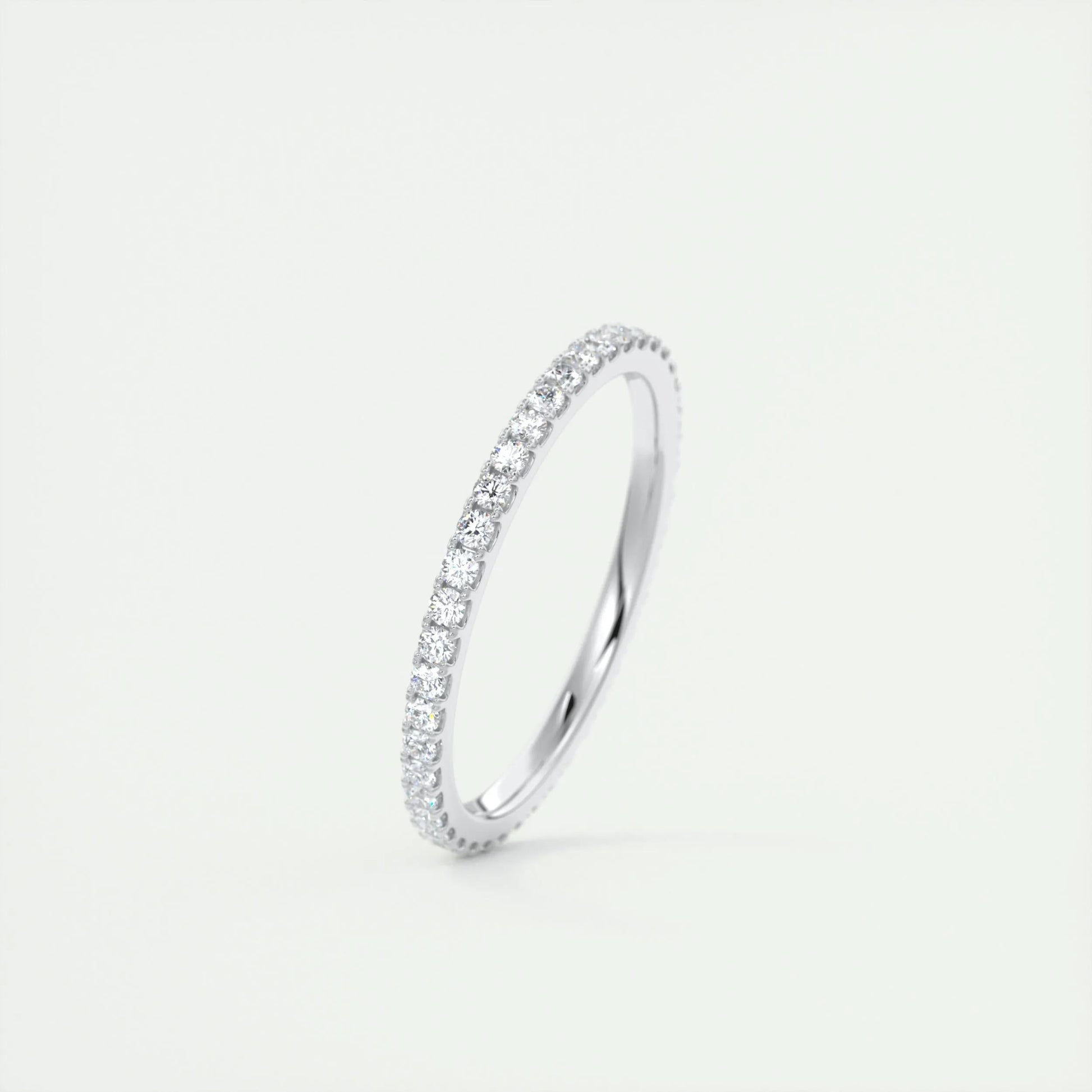 0.36 Round Cut Full Eternity Moissanite Bridal Wedding Band 2