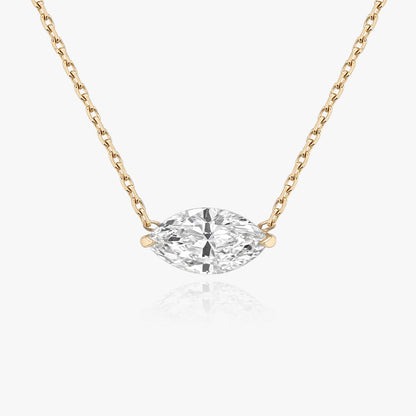 0.25 CT-1.0 CT Marquise Solitaire CVD F/VS Diamond Necklace 4