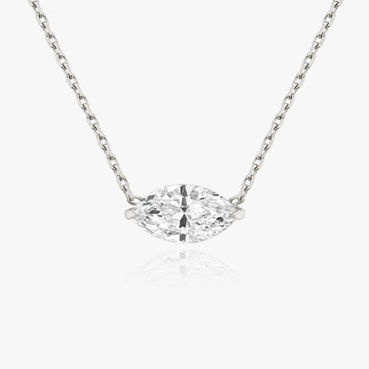 0.25 CT-1.0 CT Marquise Solitaire CVD F/VS Diamond Necklace 1