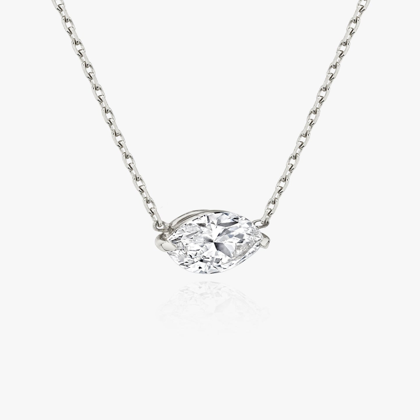 0.25 CT-1.0 CT Marquise Solitaire CVD F/VS Diamond Necklace 2