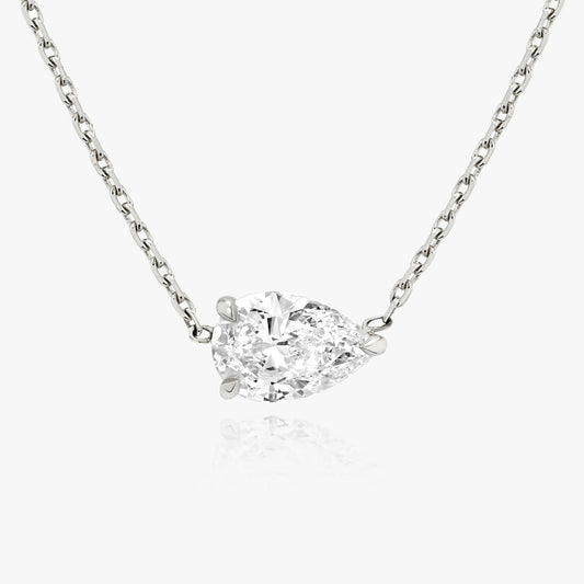 0.25 CT-1.0 CT Pear Solitaire CVD F/VS Diamond Necklace 1