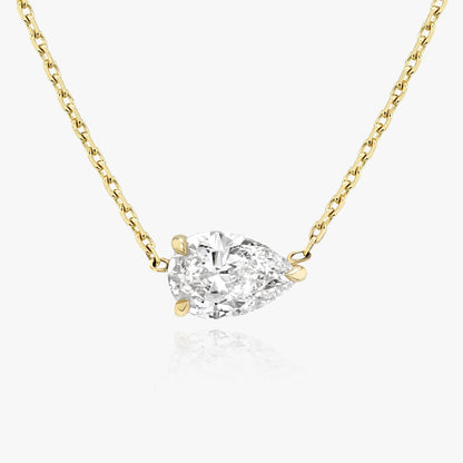 0.25 CT-1.0 CT Pear Solitaire CVD F/VS Diamond Necklace 5