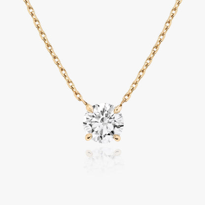 0.25 CT-1.0 CT Round Solitaire CVD F/VS Diamond Necklace 7