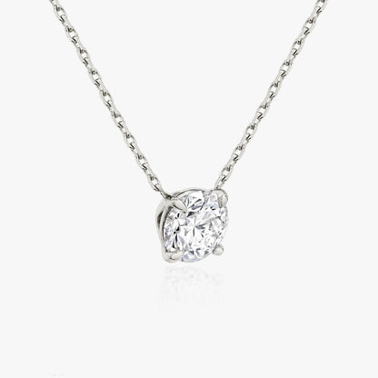 0.25 CT-1.0 CT Round Solitaire CVD F/VS Diamond Necklace 2