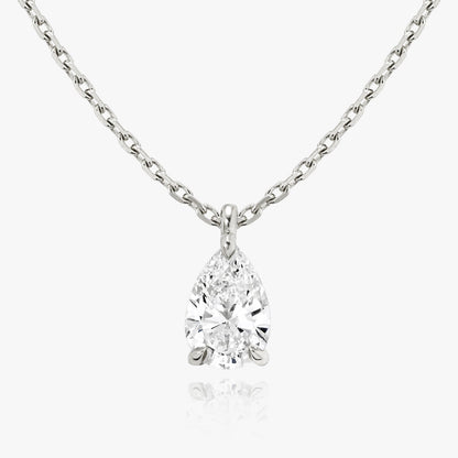 0.25 CT-1.0 CT Pear Solitaire CVD F/VS Diamond Necklace 1