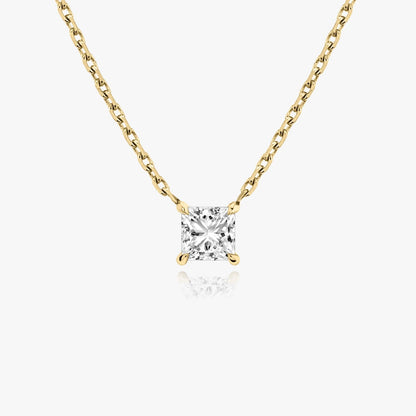 0.25 CT-1.0 CT Princess Solitaire CVD F/VS Diamond Necklace 4