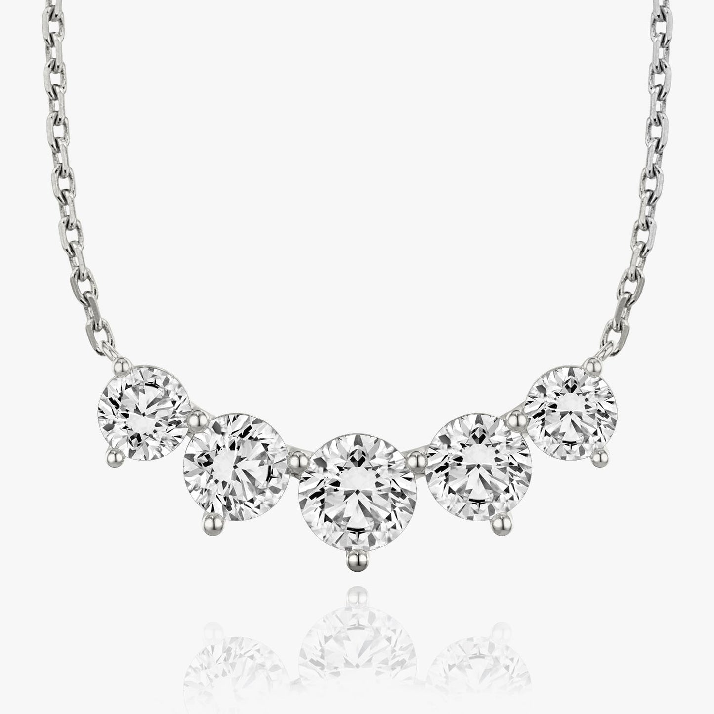 3.50 TC Round CVD F/VS Diamond Necklace 3