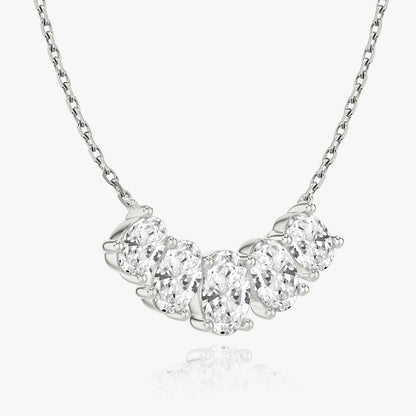 3.50 TC Oval CVD F/VS Diamond Necklace 3