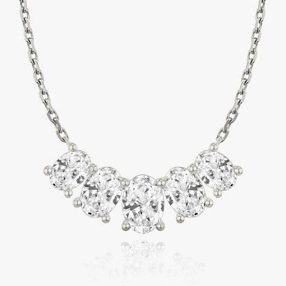 3.50 TC Oval CVD F/VS Diamond Necklace 1