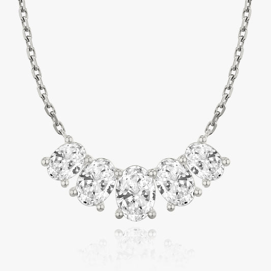 3.50 TC Oval CVD F/VS Diamond Necklace 1