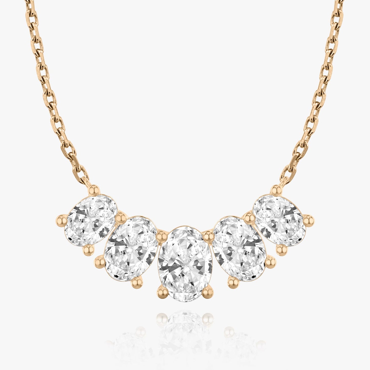 3.50 TC Oval CVD F/VS Diamond Necklace 9