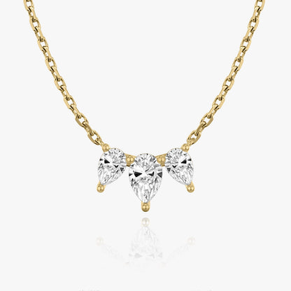 1.0 TCW Pear CVD F/VS Diamond Necklace 4