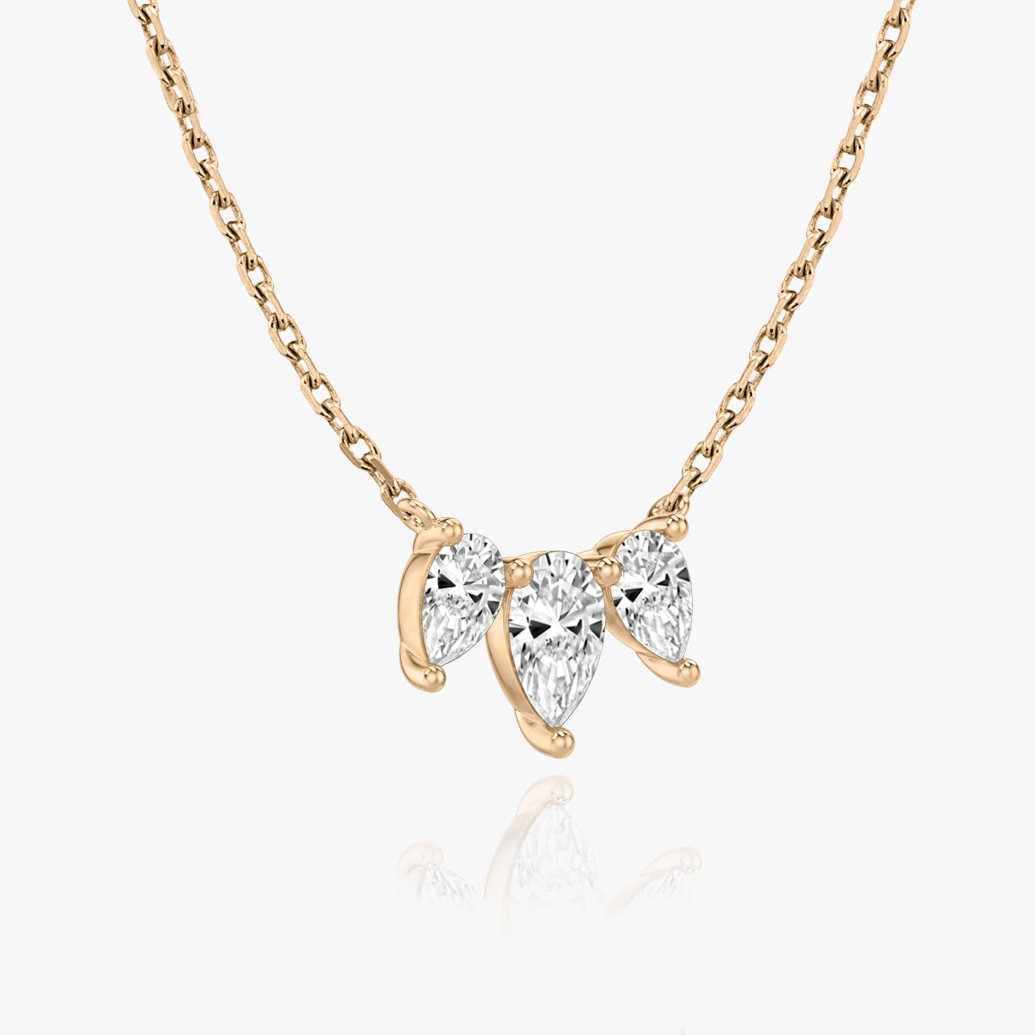 1.0 TCW Pear CVD F/VS Diamond Necklace 8