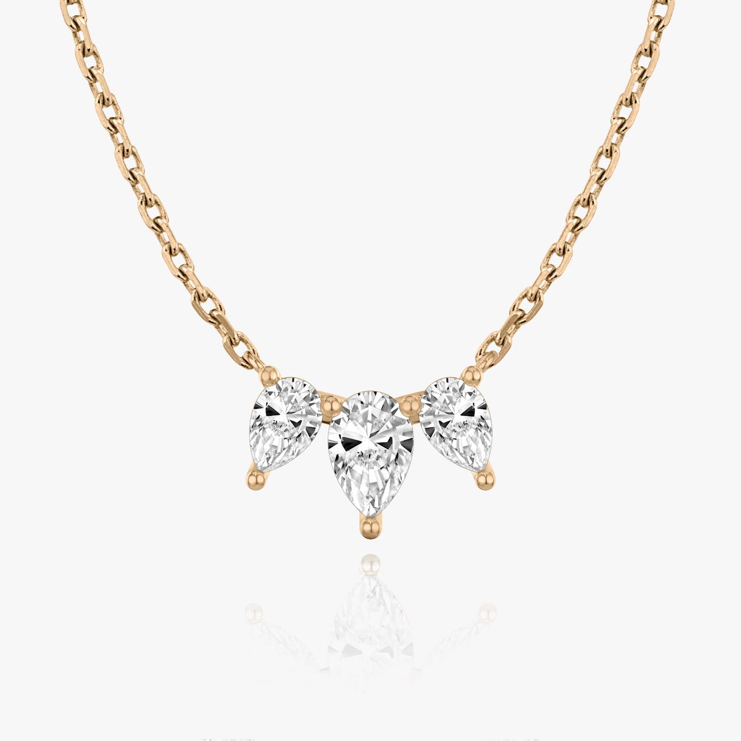 1.0 TCW Pear CVD F/VS Diamond Necklace 7