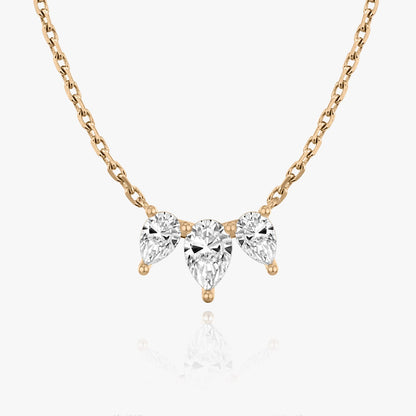 1.0 TCW Pear CVD F/VS Diamond Necklace 7