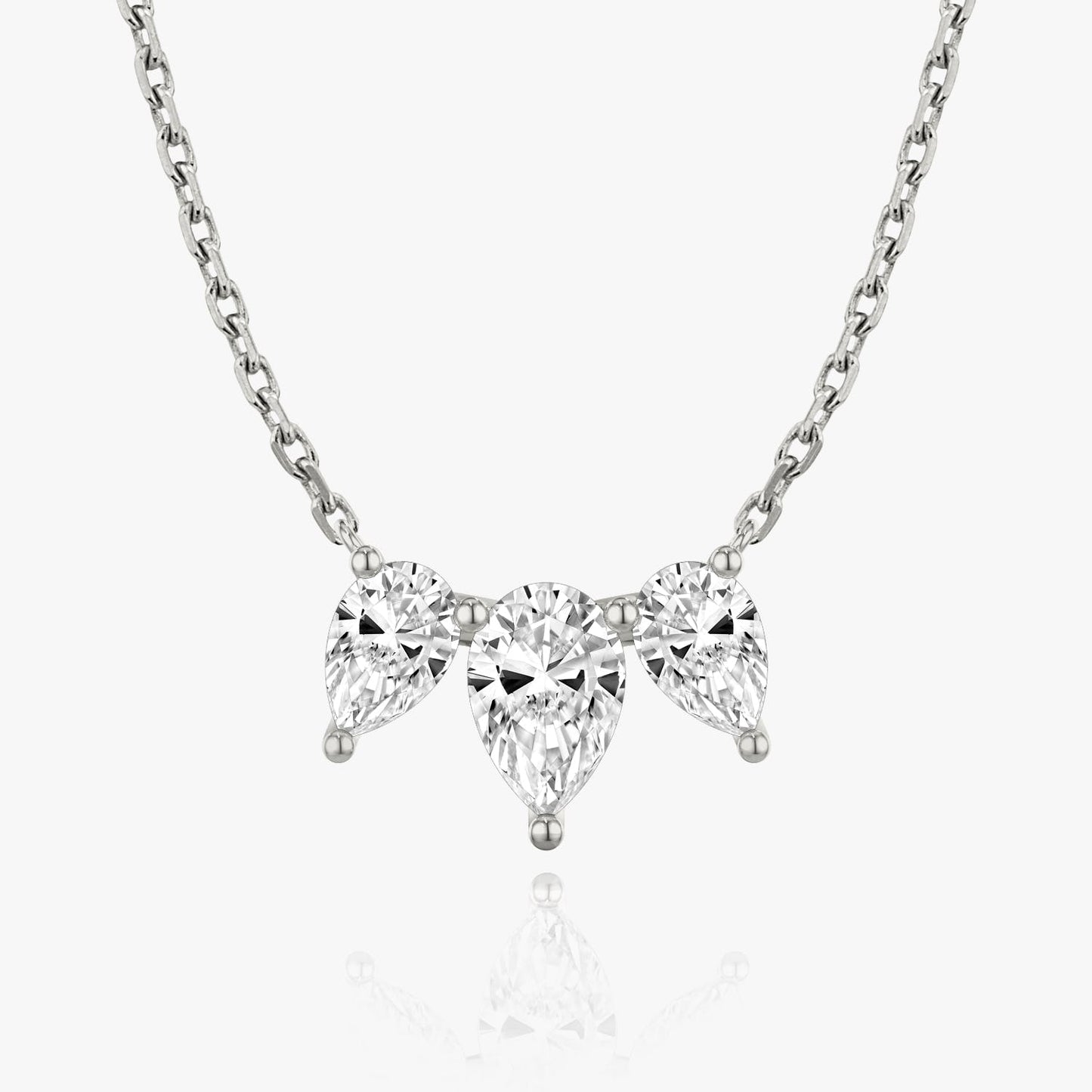 2.0 TC Pear CVD F/VS Diamond Necklace 1