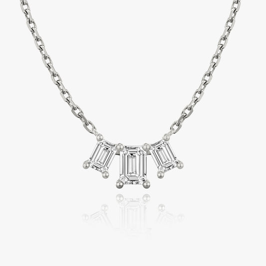 1.0 TCW Emerald CVD F/VS Diamond Necklace 1