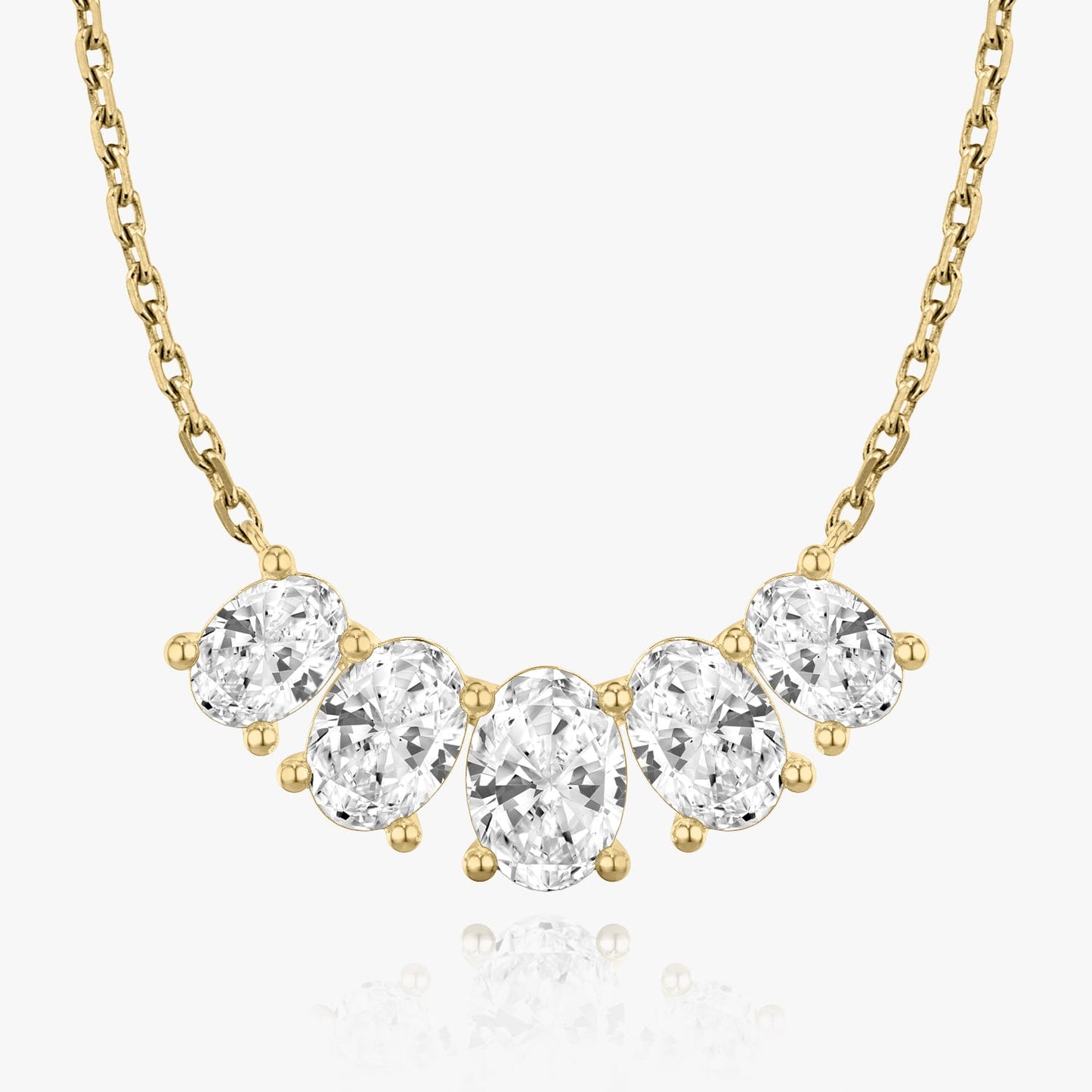 3.50 TC Oval CVD F/VS Diamond Necklace 6