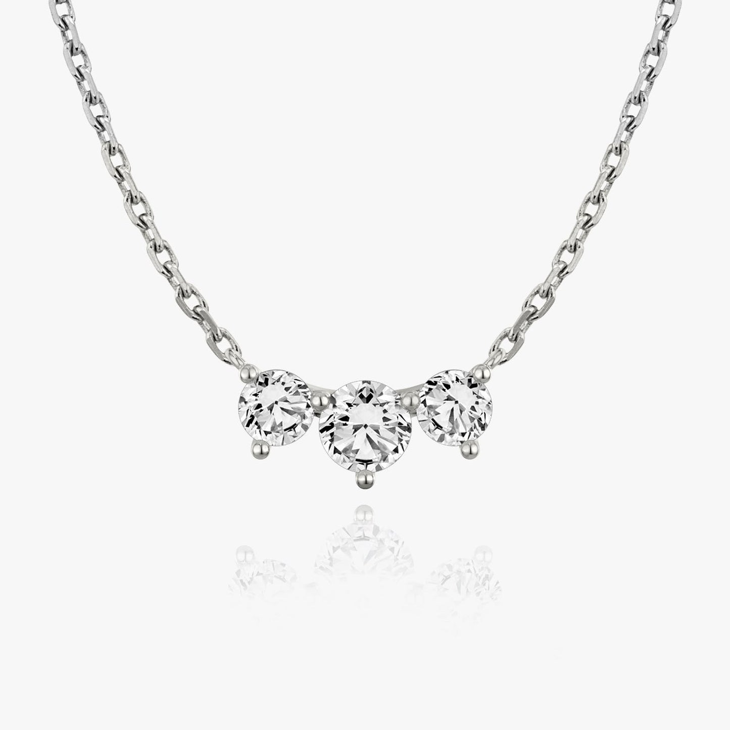 1.0 TCW Round CVD F/VS Diamond Necklace 1