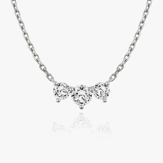 1.0 TCW Round CVD F/VS Diamond Necklace 1