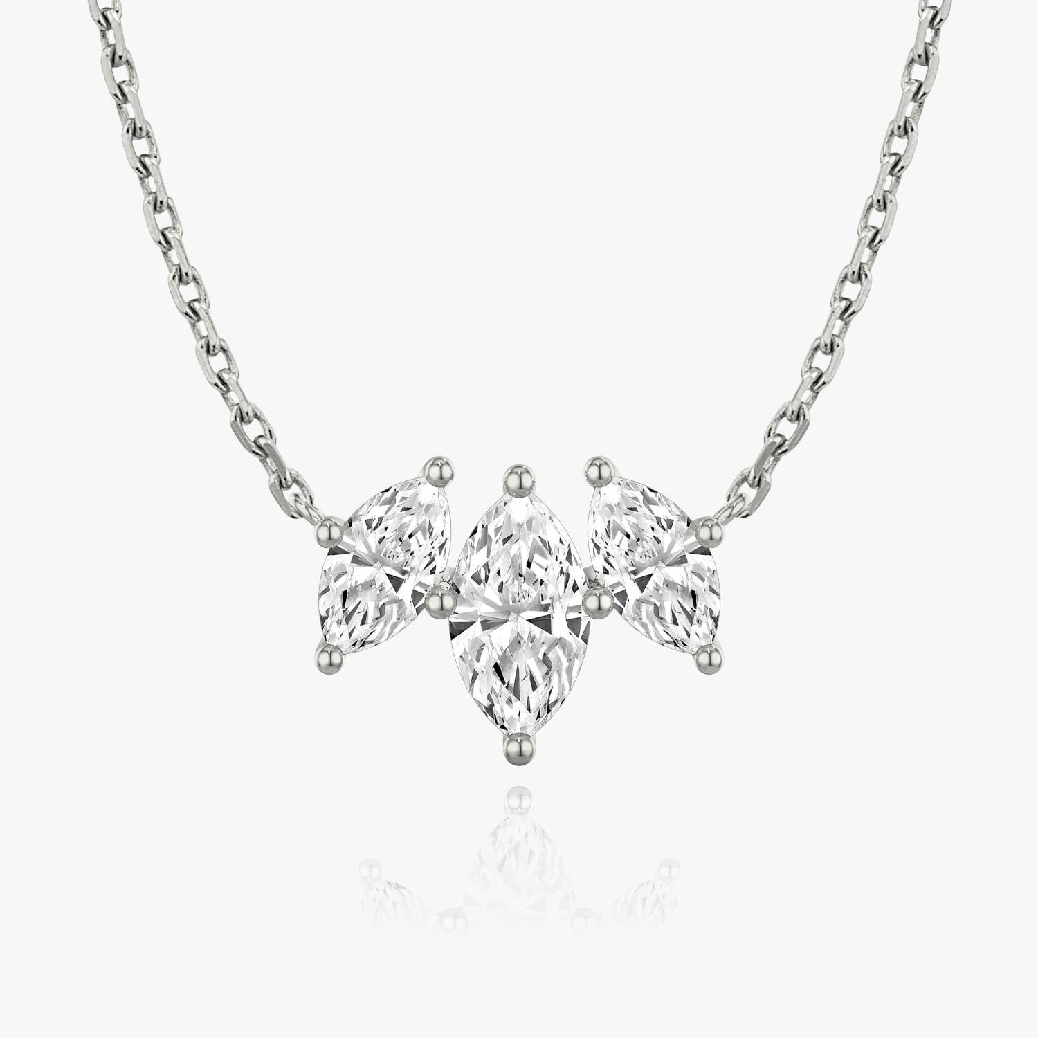 1.0 TCW Marquise CVD F/VS Diamond Necklace 1