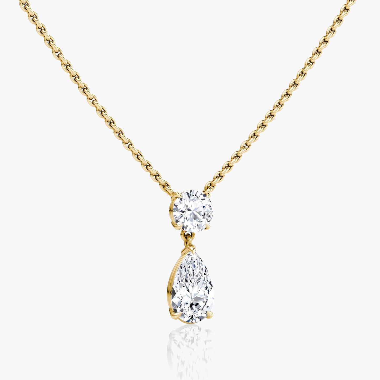 1.50 TCW Pear & Round CVD F/VS Diamond Necklace 6