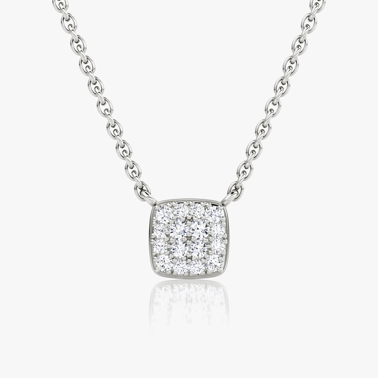 0.10 TCW Round CVD F/VS Diamond Necklace 1