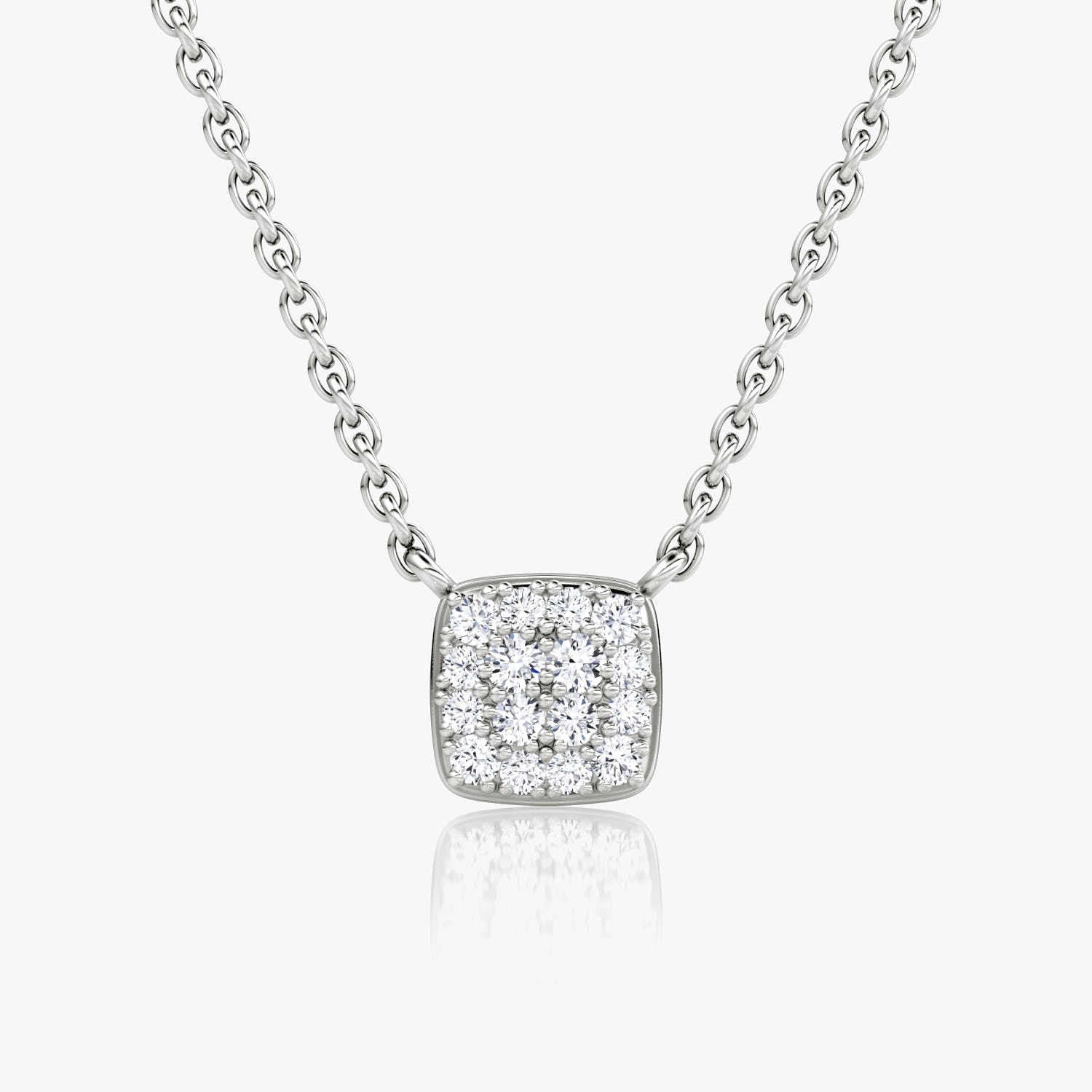 0.10 TCW Round CVD F/VS Diamond Necklace 1