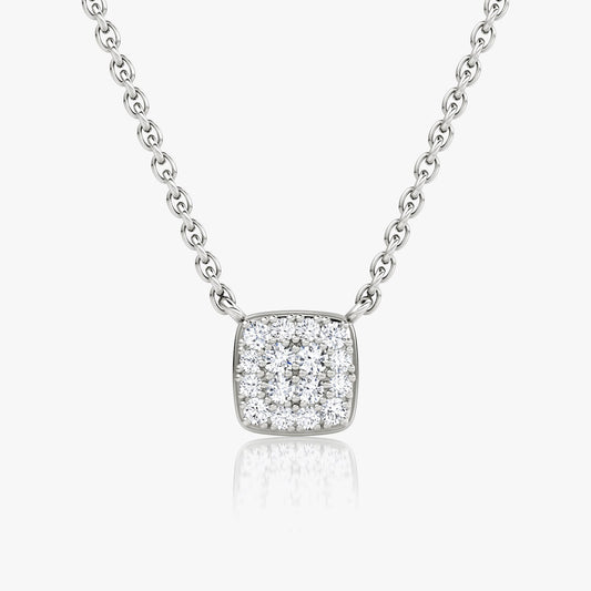 0.10 TCW Round CVD F/VS Diamond Necklace 1