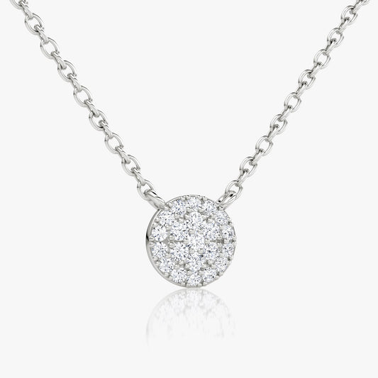 0.12 TCW Round CVD F/VS Diamond Necklace 1