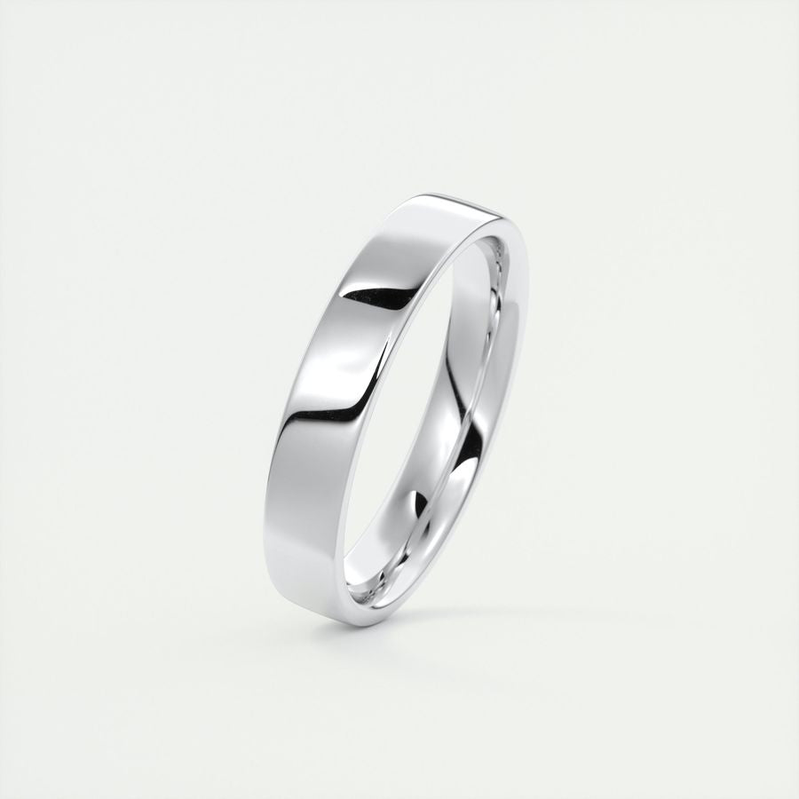 Polished Finish Regular White Gold Men's Band 9