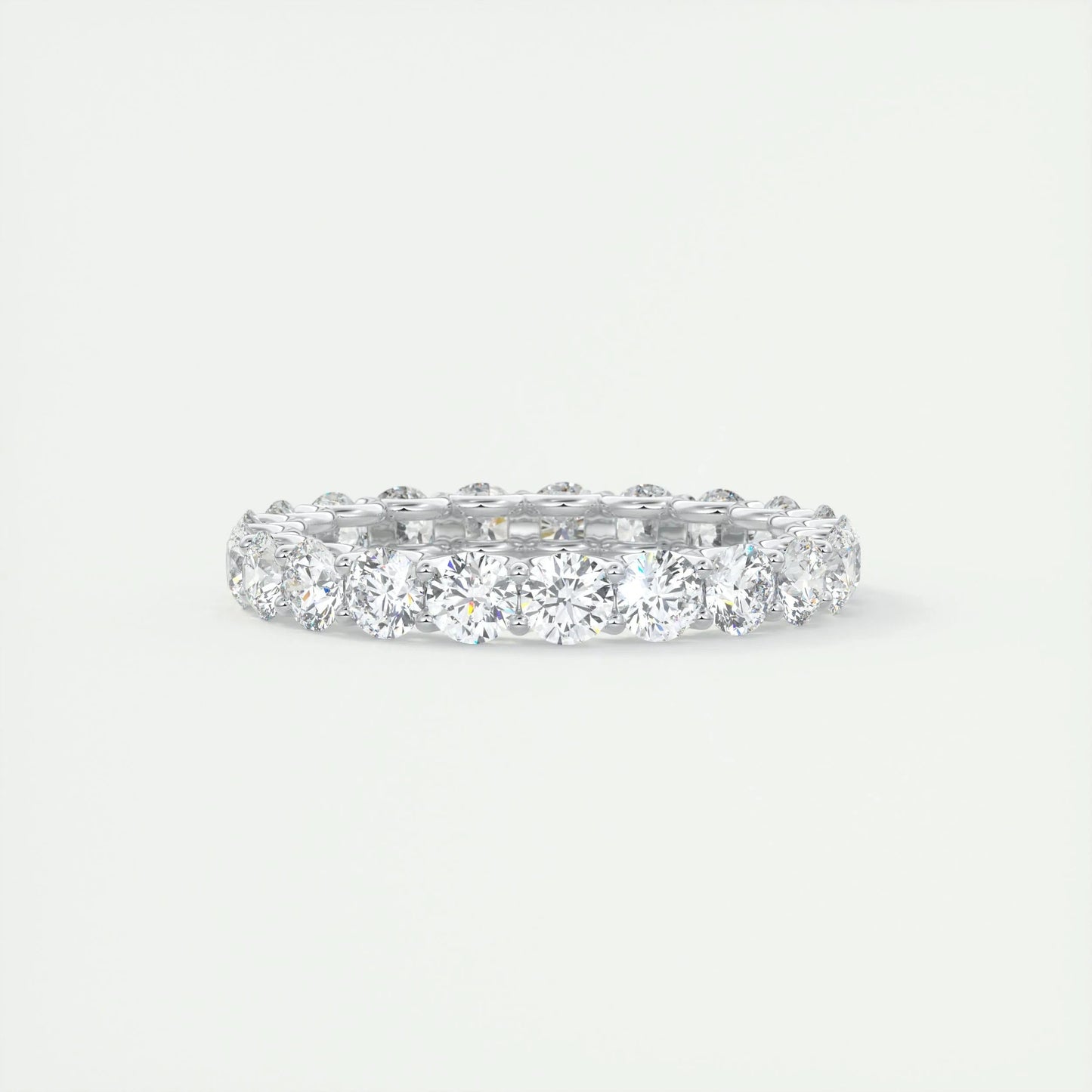 2.1 CT Round Full Eternity CVD EF/VVS Diamond Wedding Band 1