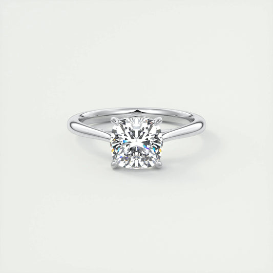 2 CT Cushion Solitaire CVD F/VS1 Diamond Engagement Ring 1