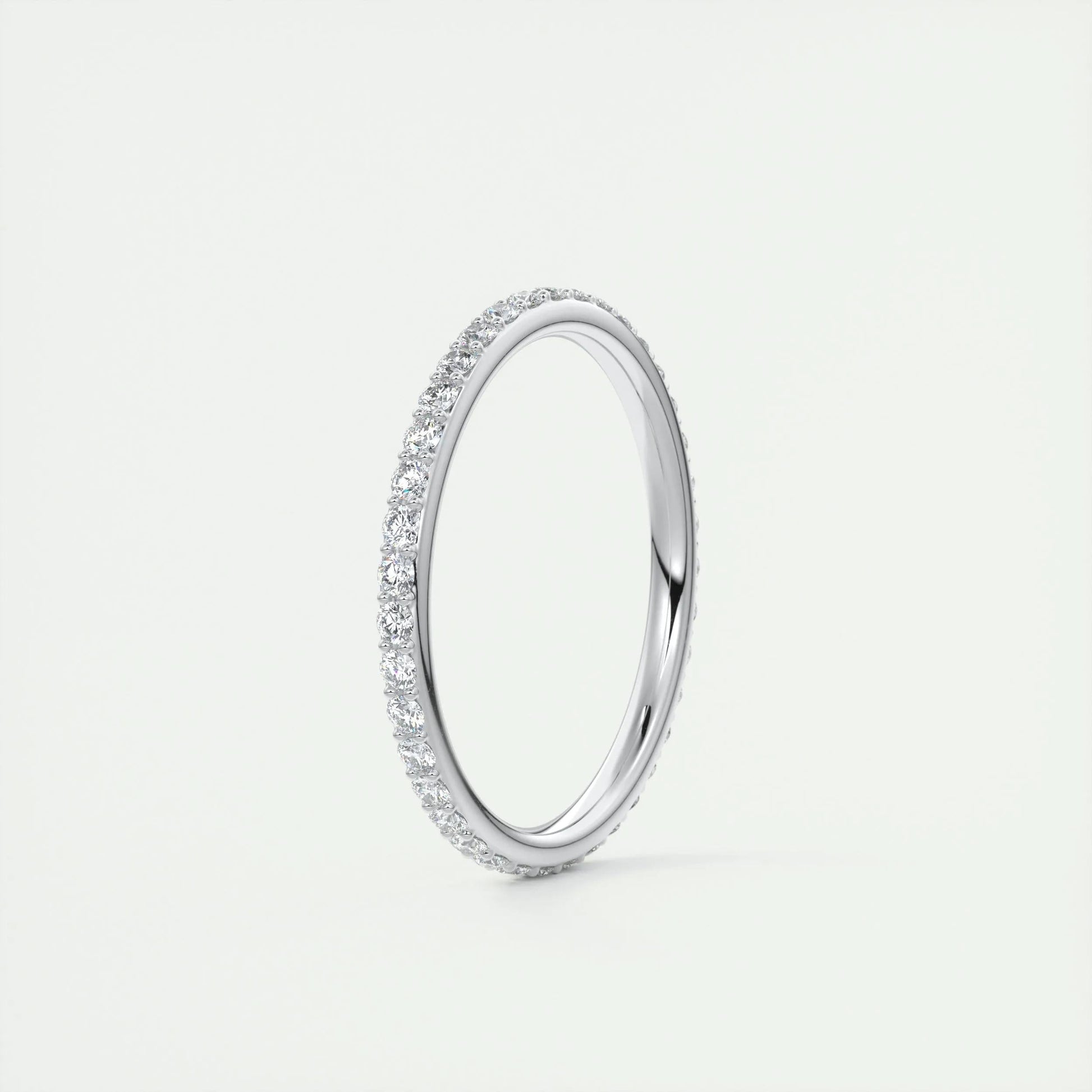 0.37 Round Cut Full Eternity Moissanite Bridal Wedding Band 2