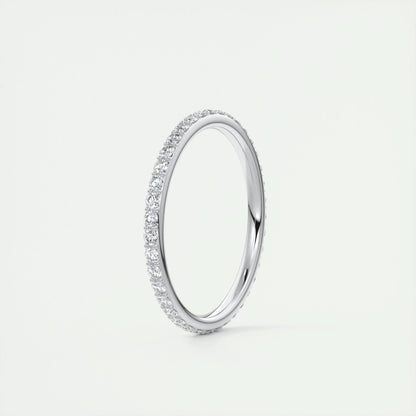 0.37 Round Cut Full Eternity Moissanite Bridal Wedding Band 2