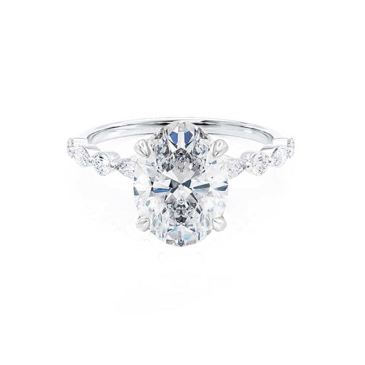 0.90 CT Oval Solitaire CVD G/VVS2 Diamond Engagement Ring 1