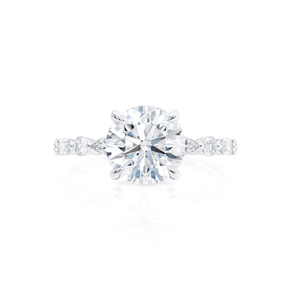 0.90 CT Round Solitaire Twisted CVD G/VVS1 Diamond Engagement Ring 2