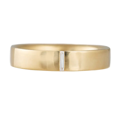 Classic Needle Baguette Wedding Band For Men 1