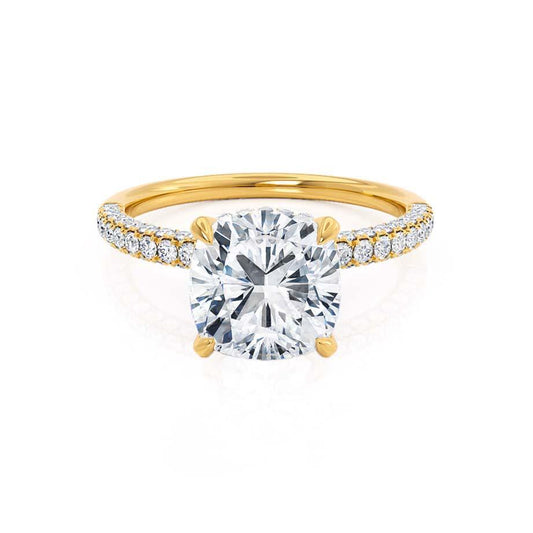 1.20 CT Cushion Hidden Halo CVD F/VS1 Diamond Engagement Ring 1