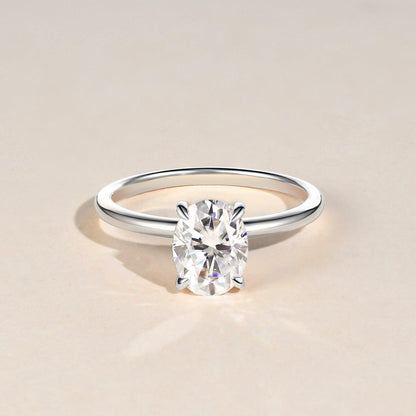 1.33 CT Oval Cut Solitaire Moissanite Engagement Ring 1