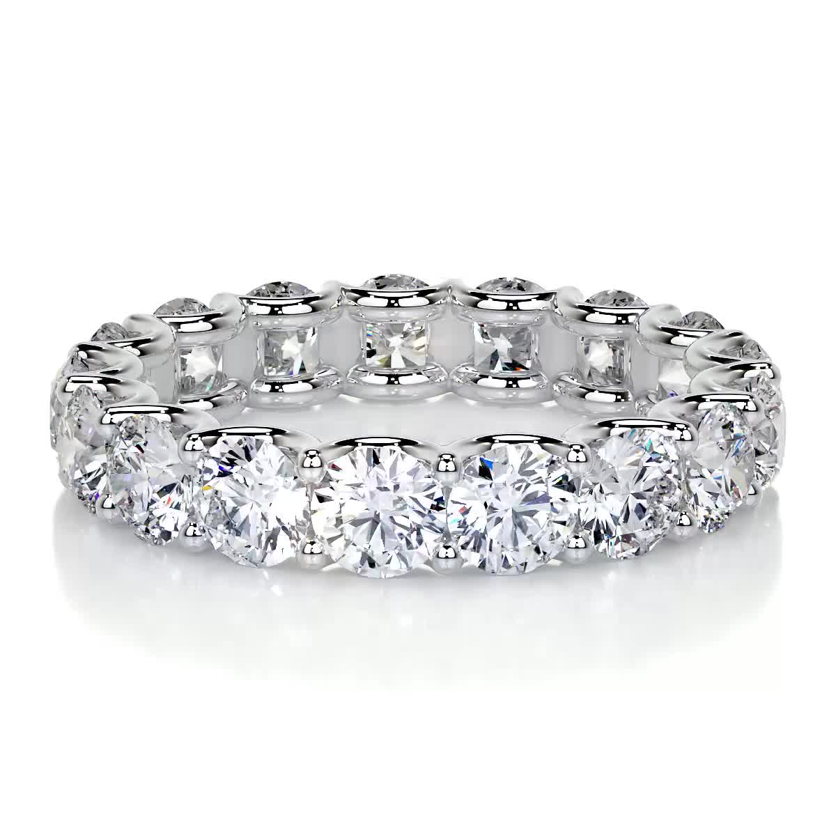 4 CT Round Full Eternity CVD EF/VVS Diamond Wedding Band 5