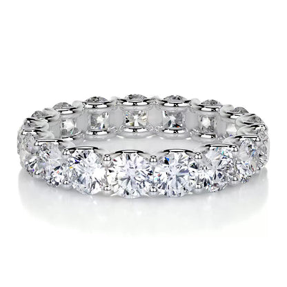 4 CT Round Full Eternity CVD EF/VVS Diamond Wedding Band 5