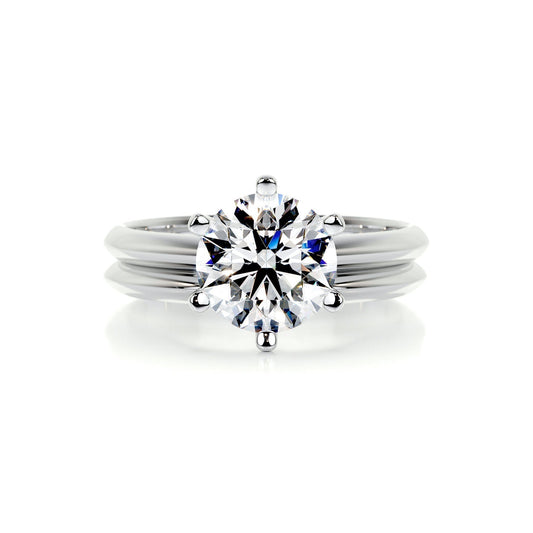 1.0 CT Round Solitaire CVD F/VS Diamond Bridal Ring Set 1